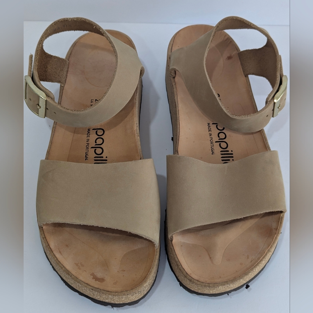 New Birkenstock Papillio Cork Glenda Wedge Ankle Strap Sandal Size 37 - Picture 5 of 15